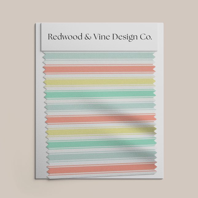 Sunwashed Neon Summer Cabana Stripe Fabric (Creator Uploaded)