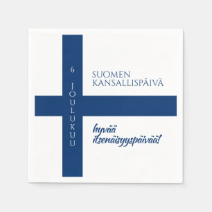 Suomen Kansallispäivä Finnish National Day Flag Napkin