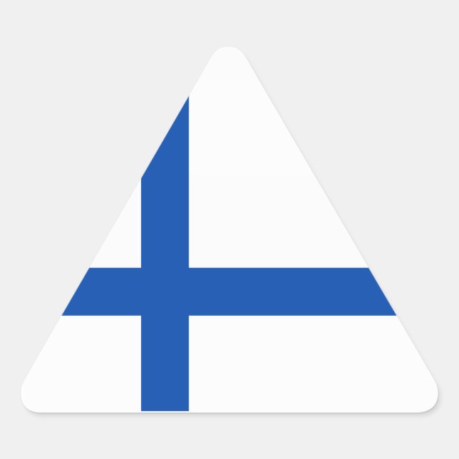 Suomen Lippu - The Flag of Finland Triangle Sticker (Front)