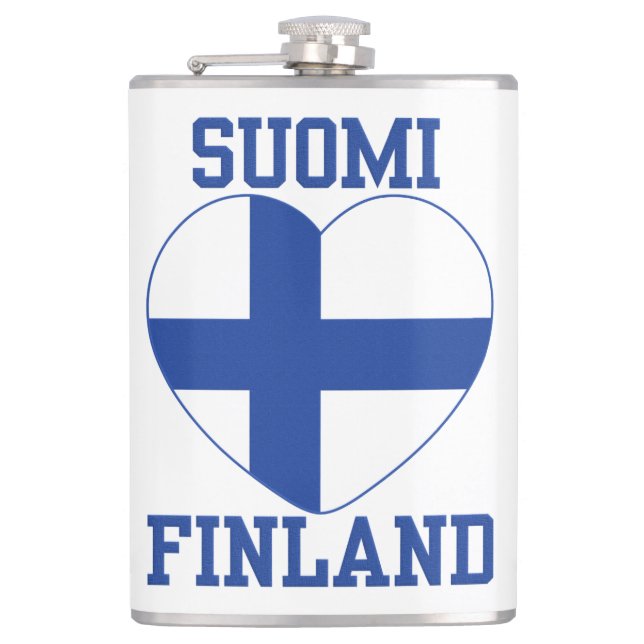 SUOMI FINLAND custom flask (Front)