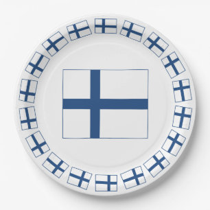 SUOMI FINLAND FLAG PAPER PLATE