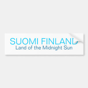 SUOMI FINLAND, Land of the Midnight Sun Bumper Sti Sticker