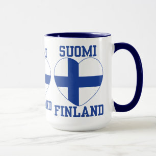 SUOMI FINLAND mug - choose style & colour