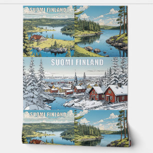 Suomi Finland Nature Illustrations Wallpaper