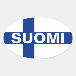 Suomi (Finland) Oval Sticker