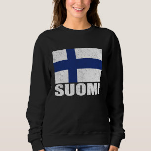 Suomi Flag Grunge Vintage Souvenir Finland Sweatshirt