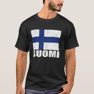 Suomi Flag Grunge Vintage Souvenir Finland T-Shirt