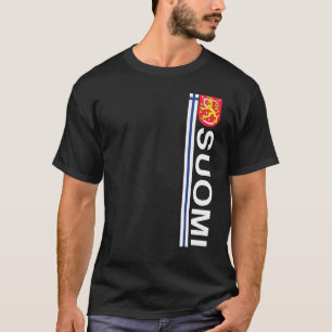 Suomi Soccer And Sport Print Finnish National Pri T-Shirt