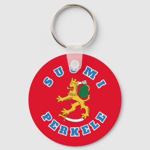 Suomileijona – Suomi-Perkele – avaimenperä Key Ring