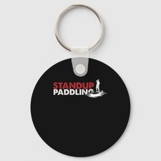 Sup Boarding Paddle Ocean Sea Surfing Surfers Gift Key Ring