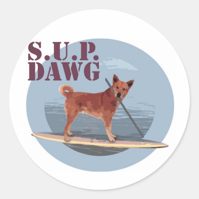 SUP Dawg sticker (Front)