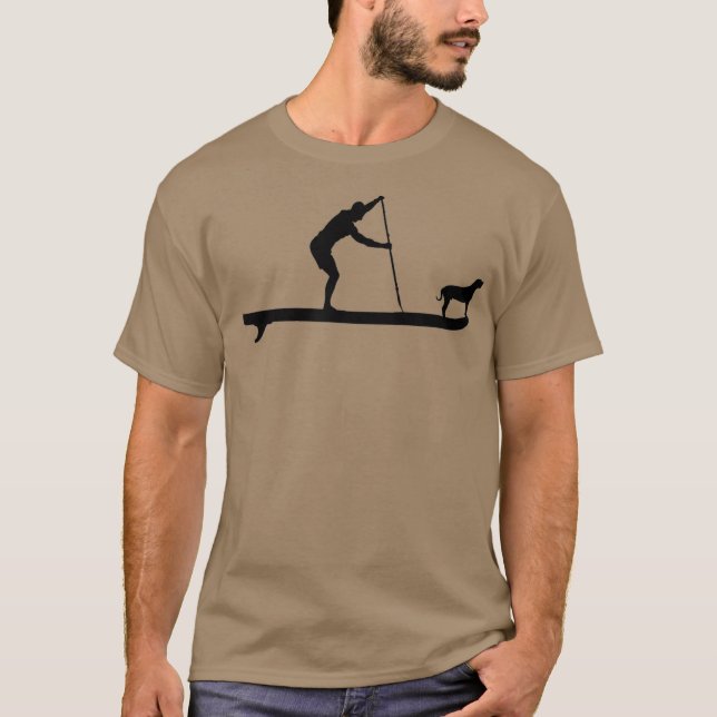 SUP Dog Stand Up Paddle Board Paddling Surf T-Shirt (Front)