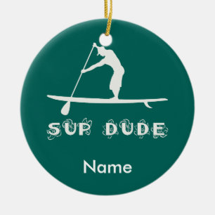 SUP Dude Ceramic Ornament