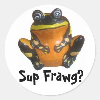 Sup Frawg? Classic Round Sticker