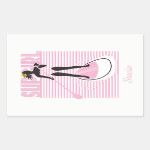 SUP Girl Rectangular Sticker