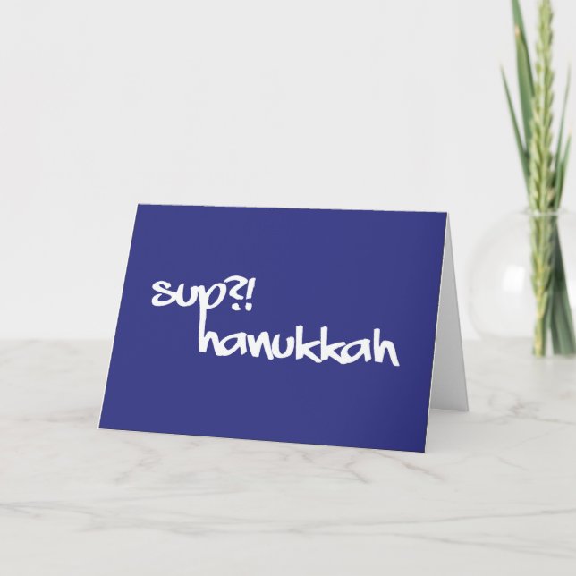 Sup! Hanukkah Holiday Card (Front)