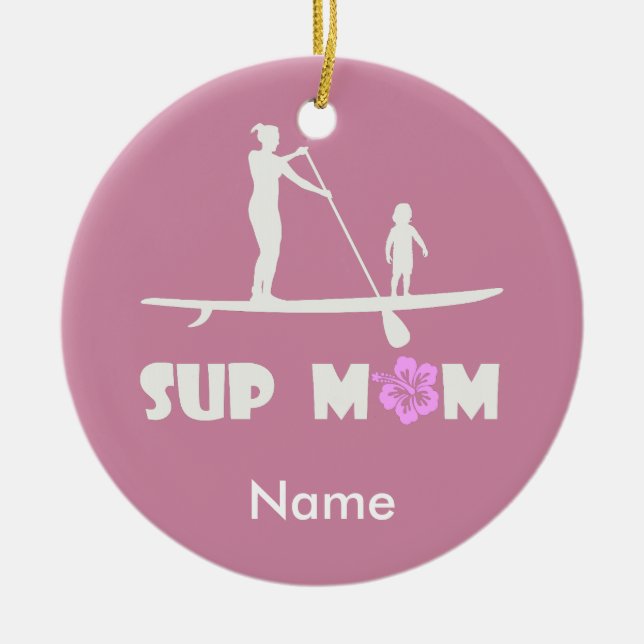 SUP Mum Ceramic Ornament (Front)