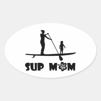 SUP Mum Oval Sticker
