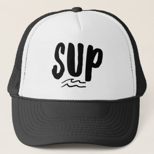 SUP Stand Up Paddle Board Wave Black  Trucker Hat