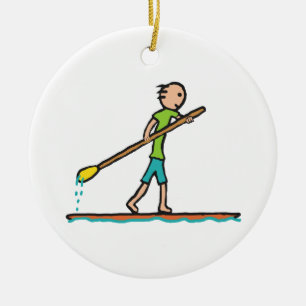 SUP Stand Up Paddleboard Ceramic Ornament