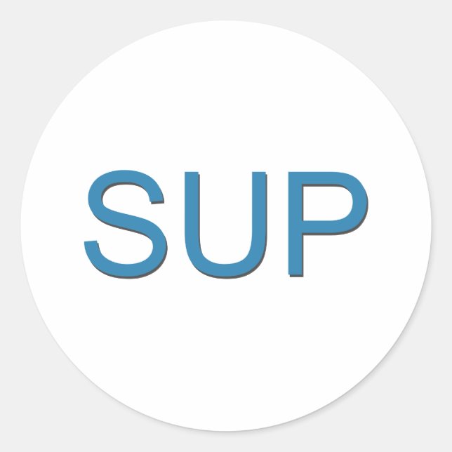 SUP (Stand Up Paddleboarding) Classic Round Sticker (Front)