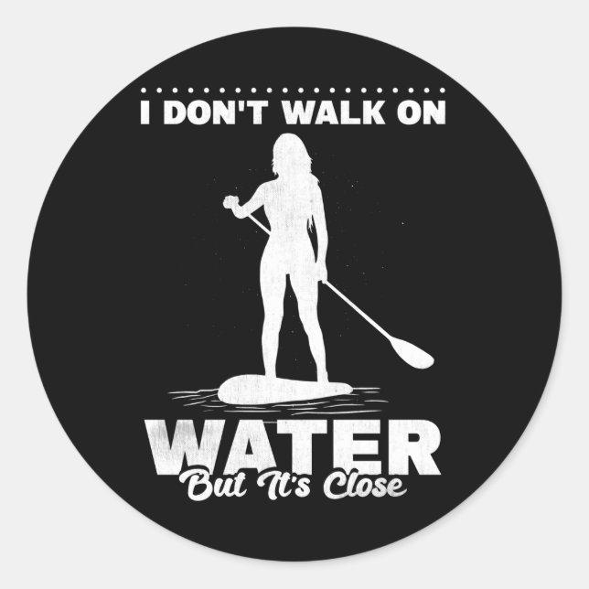 SUP Stand Up Paddling Boarding Surfer Classic Round Sticker (Front)