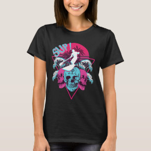 Sup Surfing Vaporwave Paddling Supboard Stand Up P T-Shirt