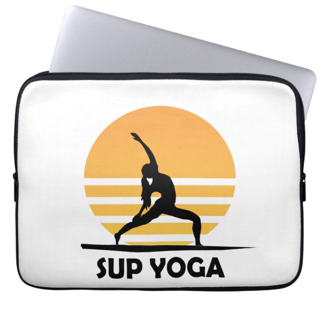 SUP Yoga Stand Up Paddling Laptop Sleeve (Front)