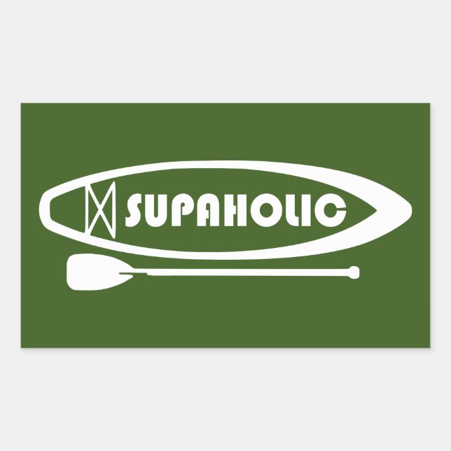 Supaholic Standup Paddleboarding Rectangular Sticker (Front)