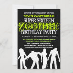 Super 16 Zombie Party Invitations<br><div class="desc">Have a super fun zombie party with these great invitations you personalise!</div>