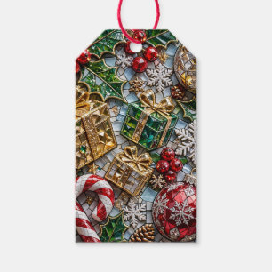 Super 3D Luxury Christmas Mosaic Sticker Gift Tags