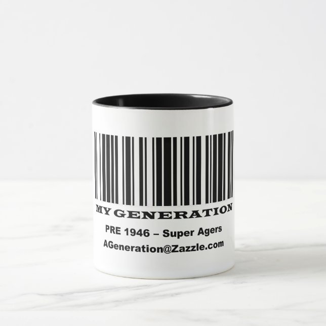 Super Agers BAR CODE Mug (Center)