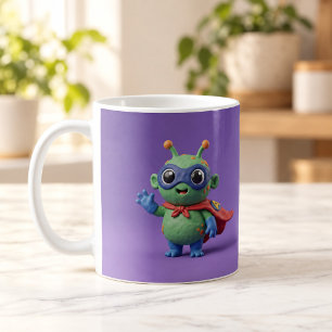 Super Alien Hero Cute Clay Cartoon Mug
