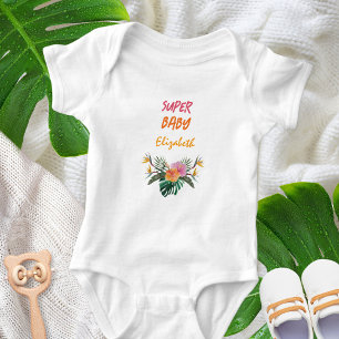 SUPER BABY Exotic Jungle Parrot Baby Shower Bodysuit