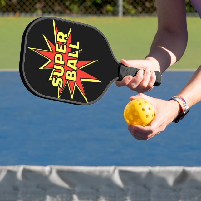 Super Ball Super Dad Comic Style Pickleball Paddle (Insitu)