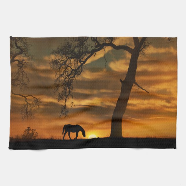 Super Beautiful Horse Kitchen Towel (Horizontal)