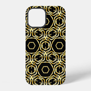 Super Beautiful seamless black and gold flower orn iPhone 12 Case