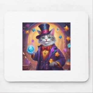Super Beautiful Wizard Cat With Bright Blue Eyes S Mouse Pad