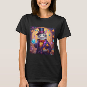 Super Beautiful Wizard Cat With Bright Blue Eyes S T-Shirt