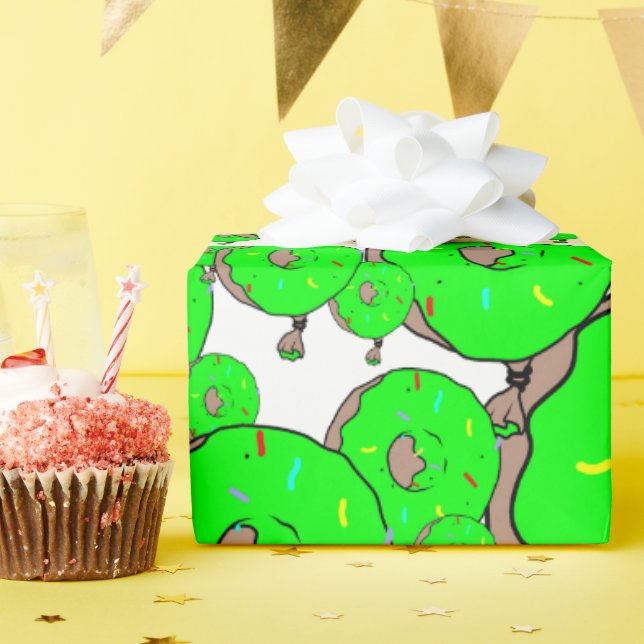 Super Big Green Yum Wrapping Paper (Birthday Party)