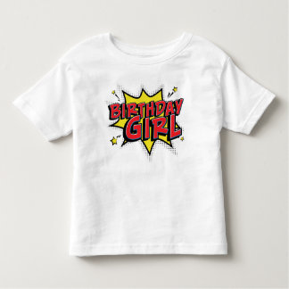 Super Birthday Hero - Girls Comic Birthday Shirt