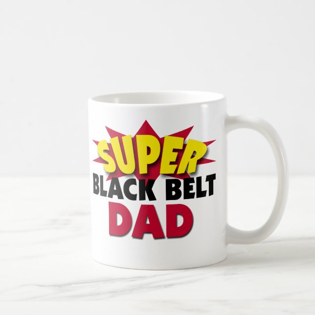 Super Black Belt Dad Coffee Mug (Right)