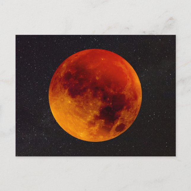 Super Blood Moon Eclipse 2019 Postcard (Front)