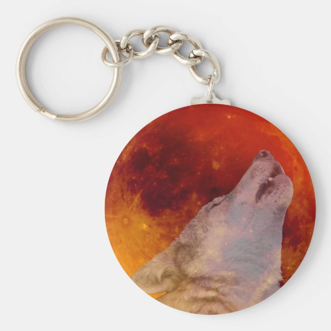 Super Blood Wolf Moon 2019 Key Ring (Front)