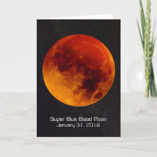 Super Blue Blood Moon 2018 Card