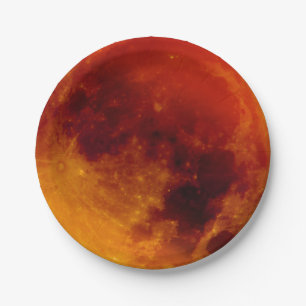 Super Blue Blood Moon Paper Plate