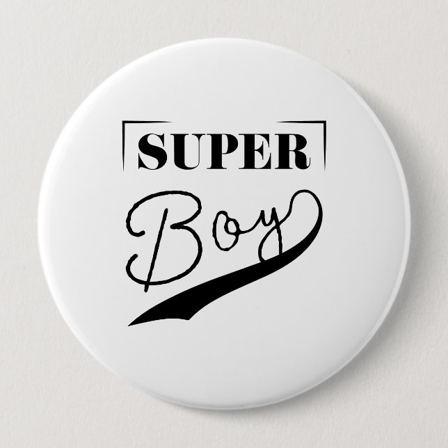 Super Boy 10 Cm Round Badge (Front)