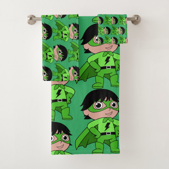 Super Boy Action Hero Bath Towel Set (Insitu)