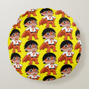 Super Boy Action Hero Round Cushion