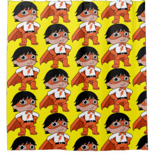 Super Boy Action Hero Shower Curtain